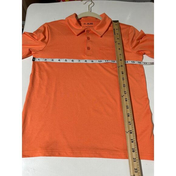 01. Algo Boys Quick Dry Performance Long Sleeve Polo Size M 8/10 NWOT - Picture 5 of 5